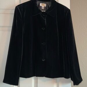 Talbots Black velvet Jacket